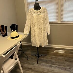 Elegant White Lace Dress from Loft.